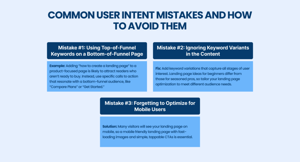 common user intent mistakes